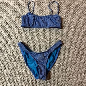 Triangl blue sparkle bikini